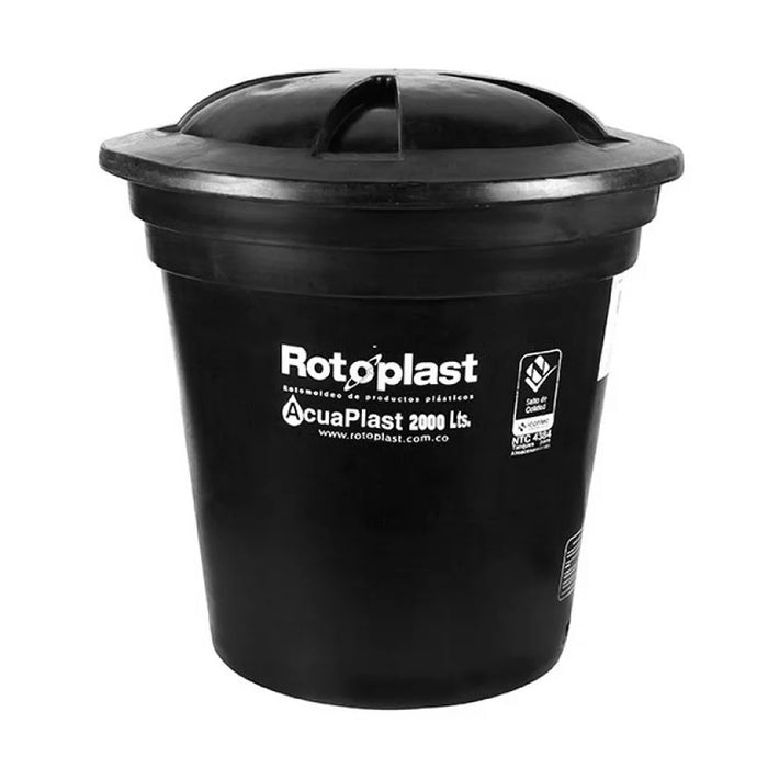 Tanque 2000 Lts Negro Rotoplast Bicapa