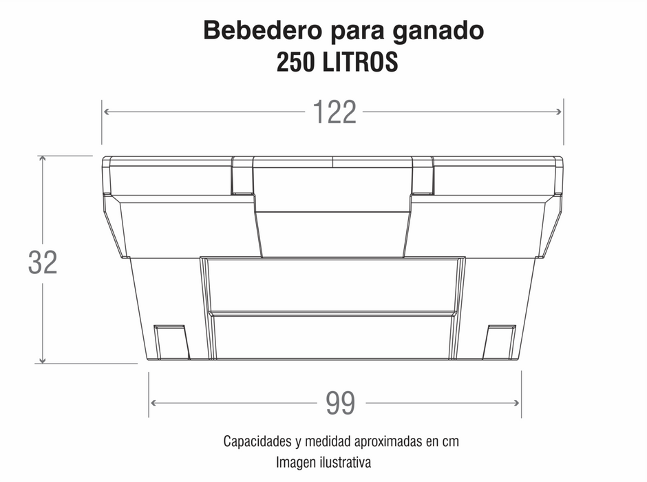 Bebederos 250 Lts. Azul Rotoplast - Ferragro